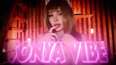 Sonya Vibe As A Pink Guard Uses Two Dildos