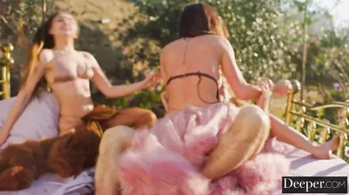 Kylie Rocket and Sera Ryder's Steamy Outdoor Threesome