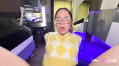 Nerdy Doll's Intense Pussy Pounding Session