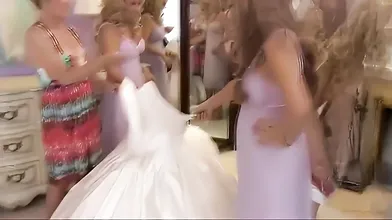 Kendra Wilkinson Tries On a Bridal Wedding Dress