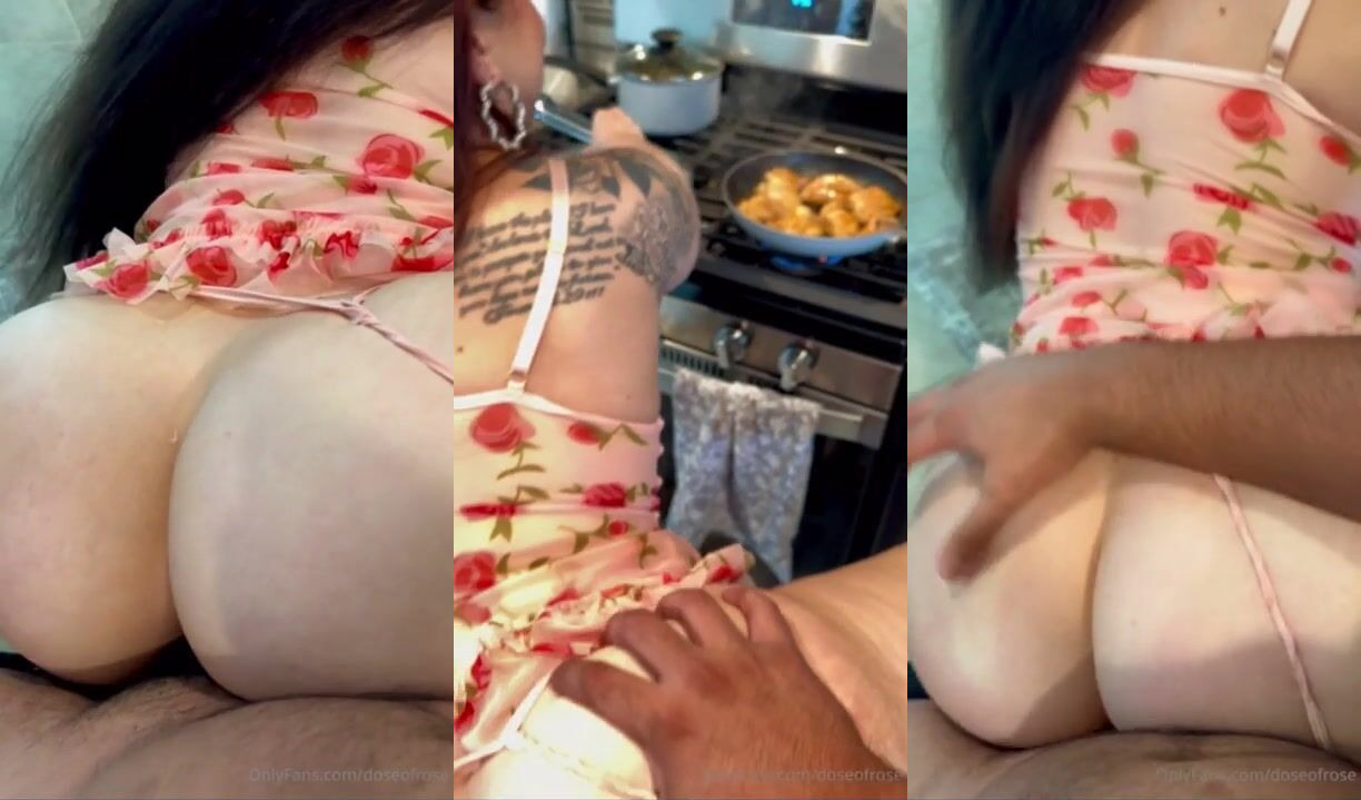 Doseofrose's Steamy Kitchen Sex Session