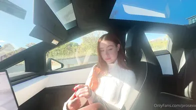 Rosie Rider's Steamy Tesla Encounter: Sucking and Fucking