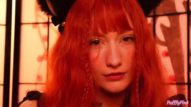 Pufffypink's Horny Kitten Dildo Ride Adventure