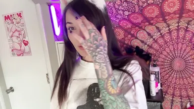HellCat_Nat's Plugged Dildo Ride Up and Down