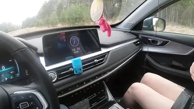 Stacy Starando's Steamy Car Sex and Explosive Cumshot