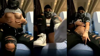 Zerella Skies' Steamy Bus Spreading Tease