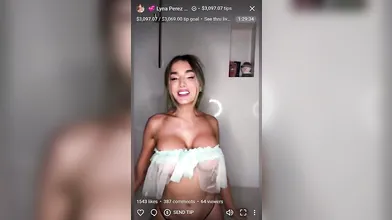 Lyna Perez Teases Her Curves on Live Stream