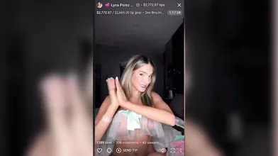 Lyna Perez Teases Her Curves on Live Stream