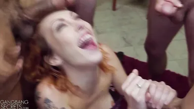 Emily Blacc's Wild Gangbang Blowjob Adventure