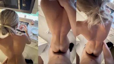 Ambie Bambi's Steamy Kitchen Sex: Standing and Creampie