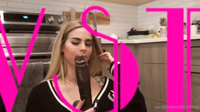 Veronika Vengeance's Sloppy BBC Dildo Blowjob
