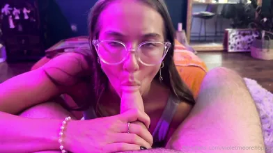 Triple Blowjob: Violet Moore, Pandora Skye & MissLeahHayes