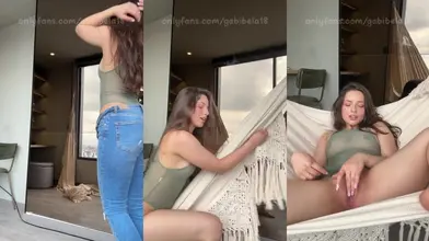Busty Gabibela18 Masturbates on a Hammock