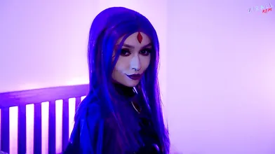 Zirael Rem's Creampie in Raven Cosplay Scene