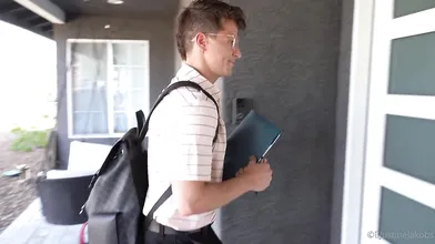 Justine Jakobs MILF Fucks Young Door-to-Door Salesman