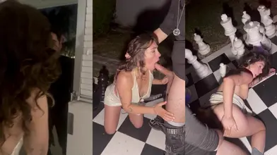 CJ Sloan Fucked on Giant Chess Table