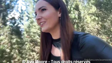 AvaMoorex Dildo Play in the Woods