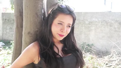 Okina Munne Fucks Herself With Her Dildo In The Open Air