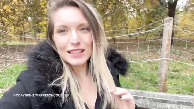 Marine Rossi Masturbating Outdoors