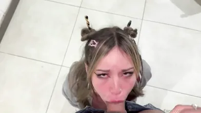 She Deepthroats Her Boyfriend S Bully While He Spits On Her Face