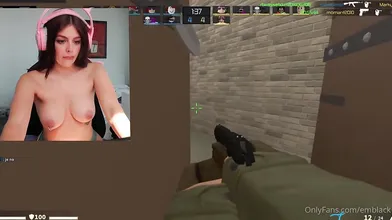 Emily Black Plays Video Games Naked