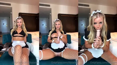 Maid Lily Lanes Has Fun With Her Dildo