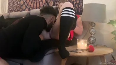 Lillie Lucas Gets Her Pussy Sucked On The Sofa