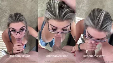 Kittiebabyxxx Gives Oral Sex In Glasses