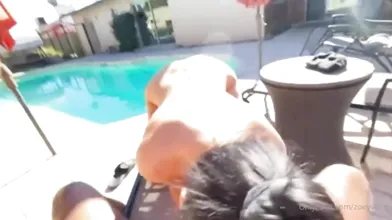 Zoeyisasiren Fucking Next To Pool