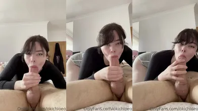 Okichloeo Sucking Cock While Looking In The Camera