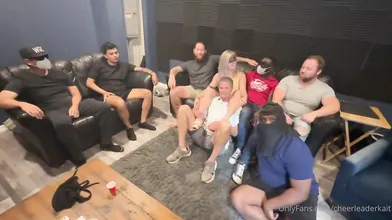 Cheerleader Kait Versus 7 Men