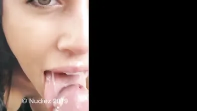 Model Violet Summers Sucks Cock Of A Lucky Guy Outdoors