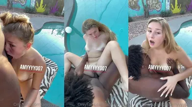 Amyyyy007 In Hot Poolside Sex With Bbc