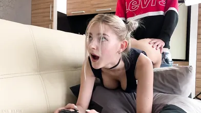 Gamer Girl Eva Elfie Wiggles Her Ass After A Creampie