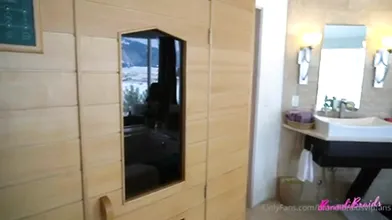Brandi Braids Sneaky Sauna Blowjob
