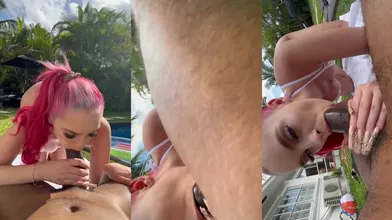 Elizabethh1827 Sucks A Bbc Outdoors