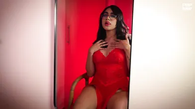 Young Lia Nova Seduces In Front Of The Mirror