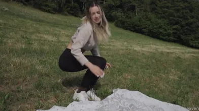 Hope Heaven Rides A Stranger's Dick Outdoors
