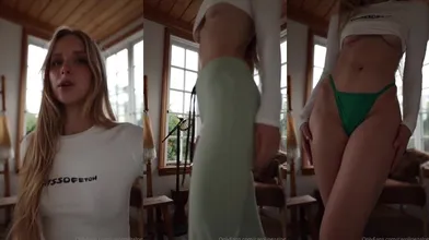 Caroline Zalog Showing Off Her Ass In A G-String