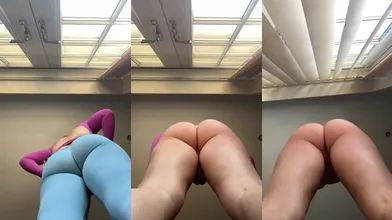 April Flowers Rubs Her Pussy Lips