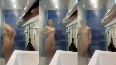 Leah Sylvander Shows Ass While Showering