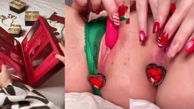 Aphrodixia - She's having fun with the toys from her advent calendar