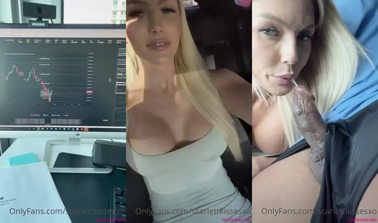 ScarlettKissesXO делает минет в машине