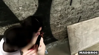 madbrosx A little tattooed goth cheats on her boyfriend and gets her ass fucked by a BBC in urbex!!!