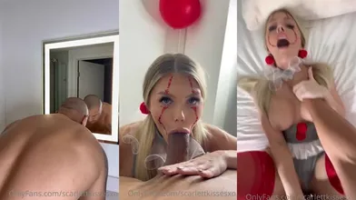 ScarlettKissesXO Pennywise Dick Sucking Clown Railed By BBC