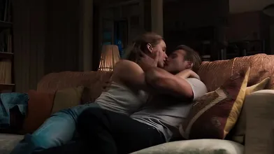 Jennifer Lawrence Couch Kissing Scene