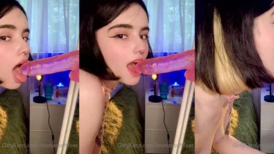 Loona Sucks Deep On A Pink Dildo
