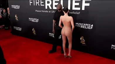 Bianca Censori Grammy Nude Stunt