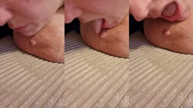 Thenadinejansen Licks Her Nipples