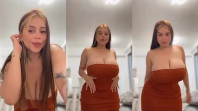 Yurymicole Shows Off Her Cleavage
